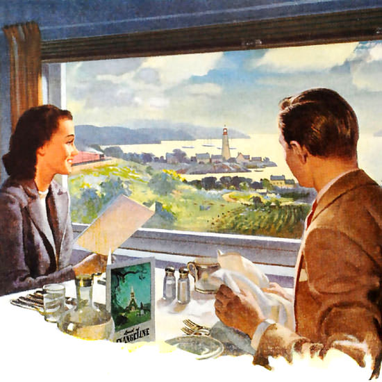 Detail Of Canadian Pacific Picture Windows 1946 | Best of 1940s Ad and Cover Art