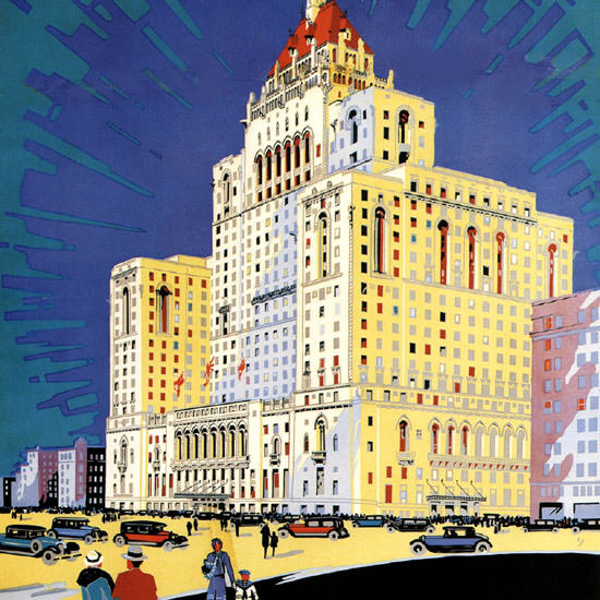 Detail Of Canadian Pacific Royal York Hotel Toronto 1929 | Best of Vintage Ad Art 1891-1970