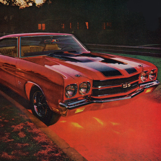 Detail Of Chevrolet Chevelle SS 396 Sport 350 HP 1970 | Best of 1960s Ad and Cover Art