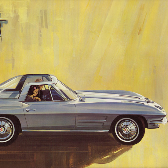 Detail Of Chevrolet Corvette Explorer II 1964 Rohm Haas | Best of Vintage Ad Art 1891-1970