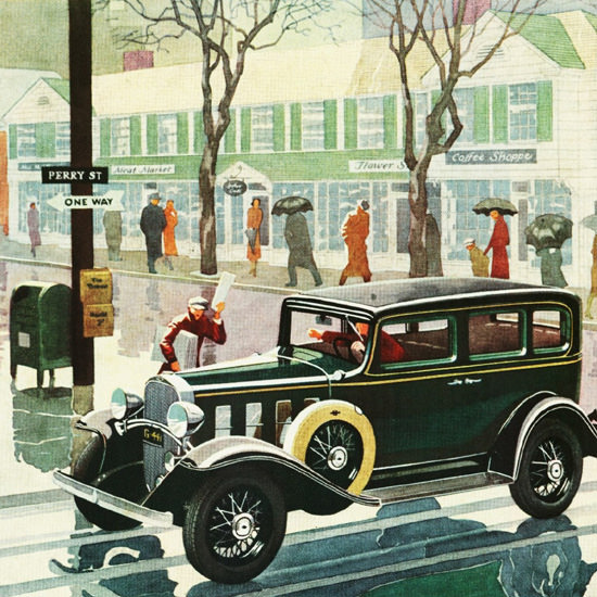 Detail Of Chevrolet Special Sedan 1932 | Best of 1930s Ad and Cover Art