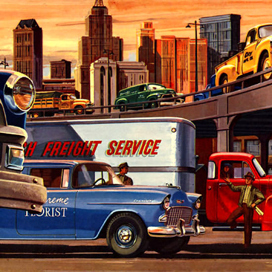 Detail Of Chevrolet Trucks City | Mad Men Art | Vintage Ad Art Collection