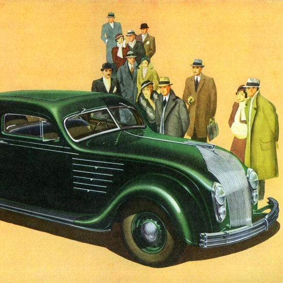 Detail Of Chrysler Airflow Eight Six P Brougham 1934 | Best of Vintage Ad Art 1891-1970