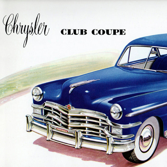 Detail Of Chrysler New Yorker Club Coupe 1949 | Best of Vintage Ad Art 1891-1970