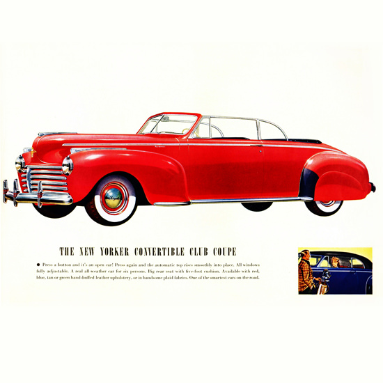 Detail Of Chrysler New Yorker Convertible Club 1941 B | Best of Vintage Ad Art 1891-1970