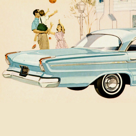 Detail Of Chrysler Newport Sedan 1962 Balloon | Best of Vintage Ad Art 1891-1970