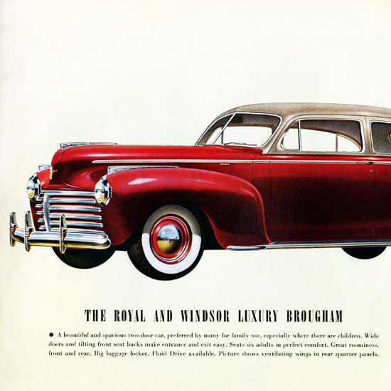 Detail Of Chrysler Royal Windsor Luxury Brougham 1941 | Best of 1940s Ad and Cover Art