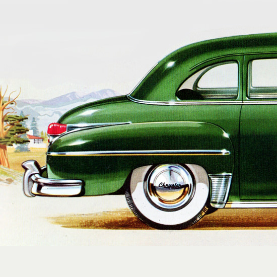 Detail Of Chrysler Windsor 8 P Limousine 1949 | Best of 1940s Ad and Cover Art