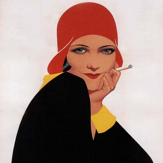 Detail Of Cigarettes Belga Girl Belgium | Best of Vintage Ad Art 1891-1970