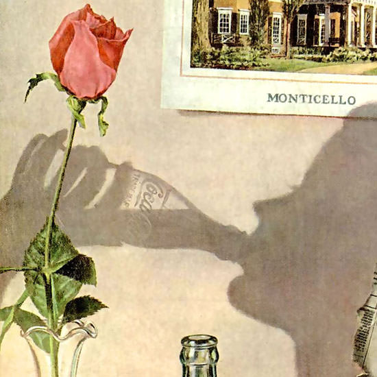 Detail Of Coca-Cola Monticello William Shakespeare Quality B | Best of Vintage Ad Art 1891-1970