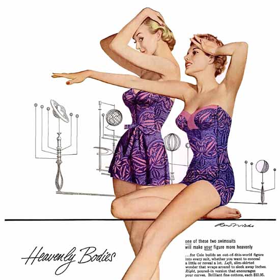 Detail Of Cole Heavenly Bodies Of California | Best of Vintage Ad Art 1891-1970