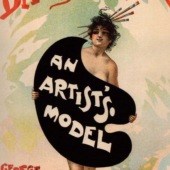 Detail Of Dalys Theatre An Artists Modell France Edwardes | Best of Vintage Ad Art 1891-1970