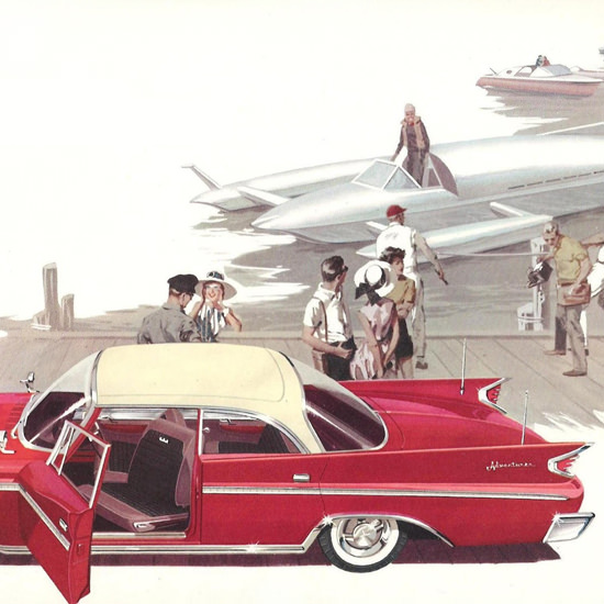 Detail Of DeSoto Adventurer Sedan Canada 1960 Boat | Best of 1960s Ad and Cover Art