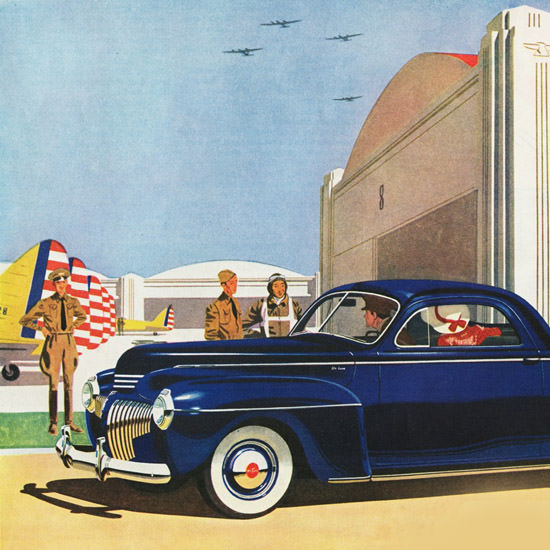 Detail Of DeSoto DeLuxe Coupe 1941 | Best of Vintage Ad Art 1891-1970