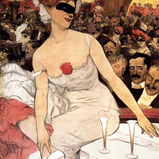 Detail Of Deutsches Theater Bal Pare Germany 1906 | Best of 1891-1919 Ad and Cover Art