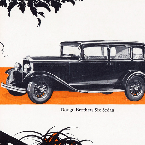 Detail Of Dodge Brothers Six Sedan 1930 | Best of Vintage Ad Art 1891-1970