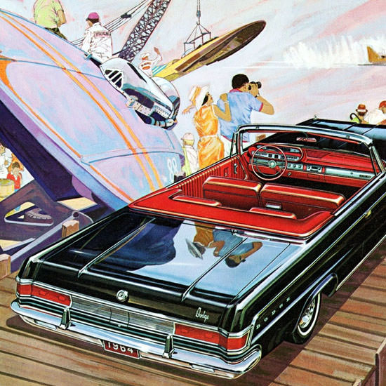 Detail Of Dodge Custom 880 Convertible 1964 | Best of 1960s Ad and Cover Art