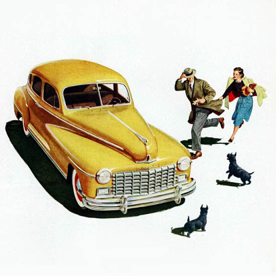 Detail Of Dodge Custom Sedan 1948 | Best of 1940s Ad and Cover Art