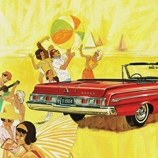 Detail Of Dodge Polara 500 Convertible 1964 | Best of 1960s Ad and Cover Art