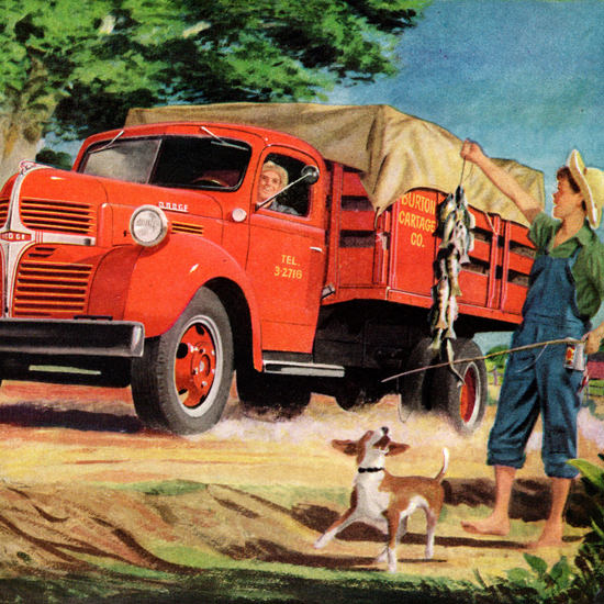 Detail Of Dodge Stake Truck 1947 How To Make A Haul | Best of Vintage Ad Art 1891-1970