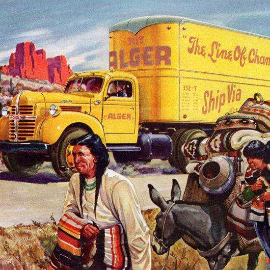 Detail Of Dodge Tractor Trailer 1947 How To Take It Easy | Best of Vintage Ad Art 1891-1970