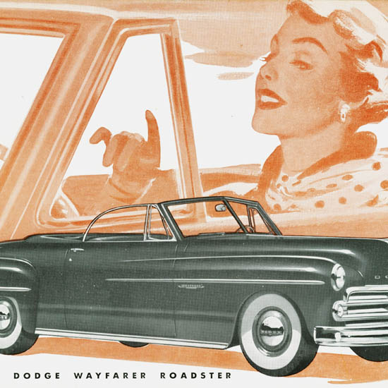 Detail Of Dodge Wayfarer Roadster 1950 | Best of Vintage Ad Art 1891-1970