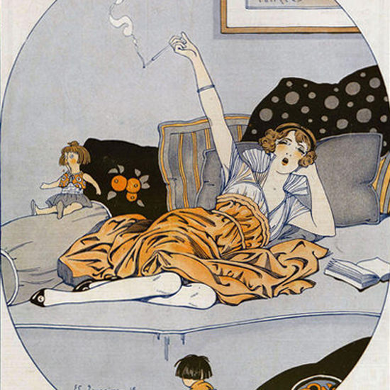 Detail Of Edouard Touraine La Vie Parisienne 1916 Penelope page | Best of 1891-1919 Ad and Cover Art