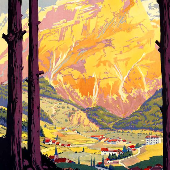 Detail Of En Tarentaise 1930s | Best of Vintage Ad Art 1891-1970