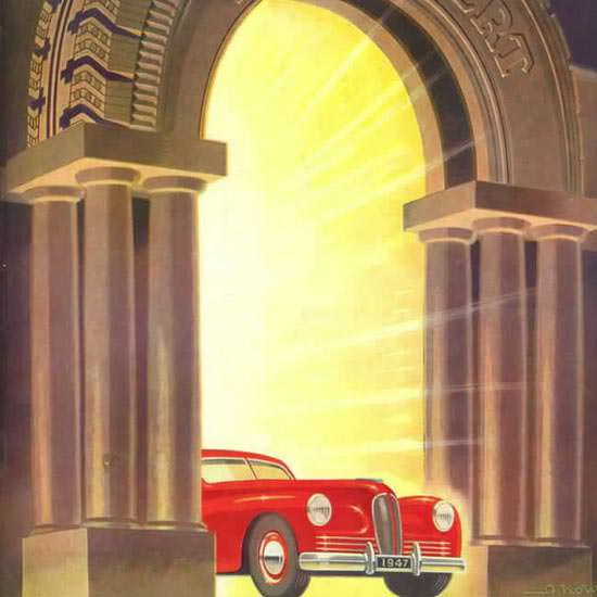 Detail Of Englebert Automobile 1947 | Best of 1940s Ad and Cover Art