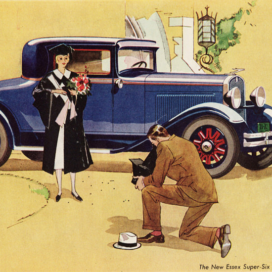 Detail Of Essex Super Six Challenger Coupe 1931 | Best of Vintage Ad Art 1891-1970