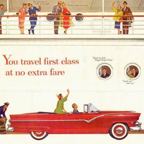 Detail Of Ford Fairlane 1955 | Best of Vintage Ad Art 1891-1970