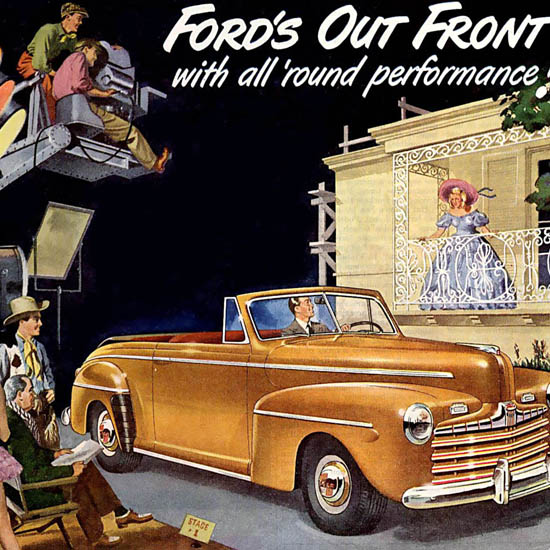 Detail Of Ford Out Front Hollywood | Best of Vintage Ad Art 1891-1970