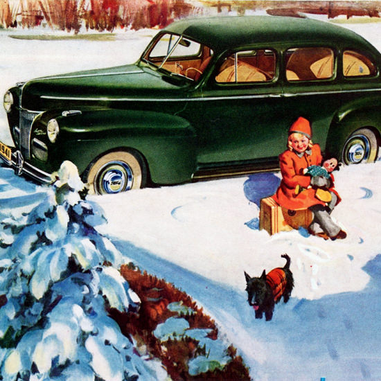 Detail Of Ford This Is Not A Mans World 1941 | Best of Vintage Ad Art 1891-1970