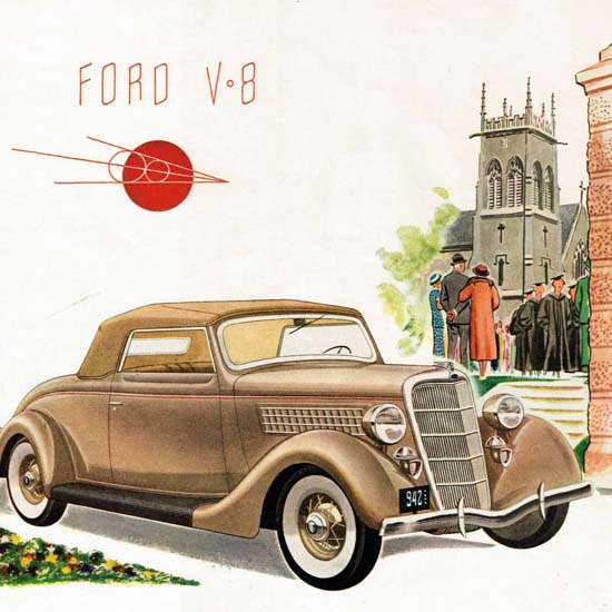 Detail Of Ford V8 Model 1935 | Best of Vintage Ad Art 1891-1970