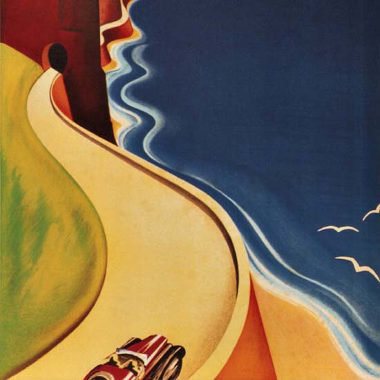 Detail Of Gardone Lago Di Garda Italy Italia | Best of Vintage Ad Art 1891-1970