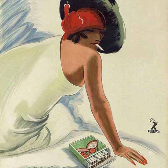 Detail Of Gitanes Regie Francaise Ad 1931 France | Best of 1930s Ad and Cover Art