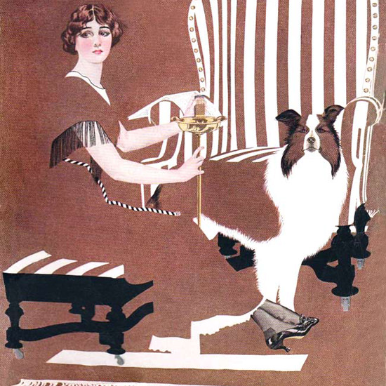 Detail Of Good Housekeeping August 1912 Coles Phillips | Best of 1891-1919 Ad and Cover Art