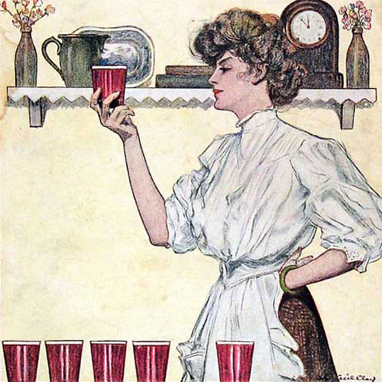 Detail Of Good Housekeeping Copyright 1908 Good Cheer Number | Best of 1891-1919 Ad and Cover Art