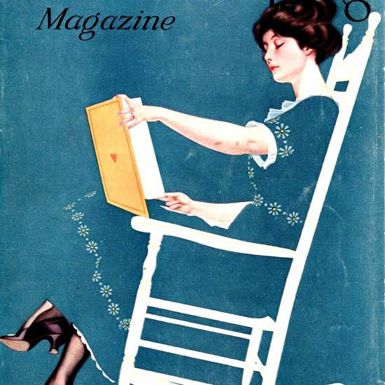 Detail Of Good Housekeeping Cover Copyright 1915 Fadeaway Coles Phillips | Best of 1891-1919 Ad and Cover Art