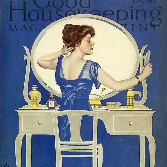 Detail Of Good Housekeeping March 1915 Coles Phillips | Best of 1891-1919 Ad and Cover Art