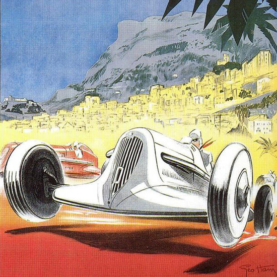 Detail Of Grand Prix Automobile Monaco 1935 | Best of 1930s Ad and Cover Art