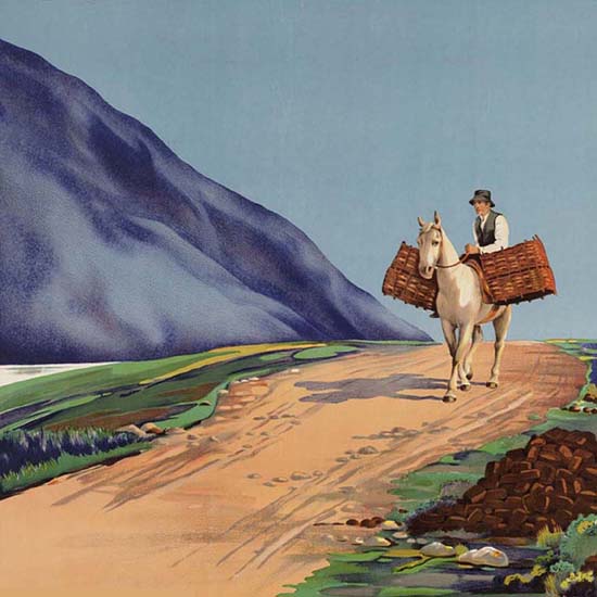 Detail Of Great Southern Connemar Ireland Old Bo Road | Best of Vintage Ad Art 1891-1970