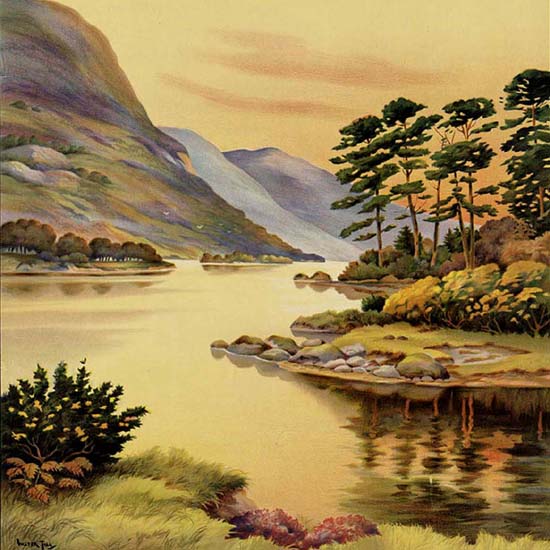 Detail Of Great Southern Killarney Ireland Heavens Reflex | Best of Vintage Ad Art 1891-1970