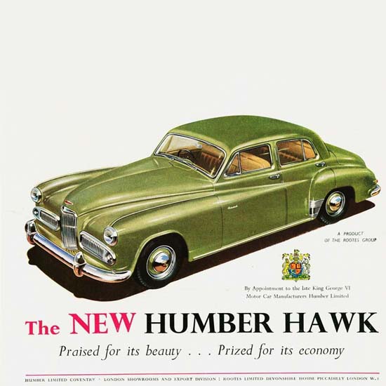 Detail Of Humber Hawk 1953 | Best of 1950s Ad and Cover Art