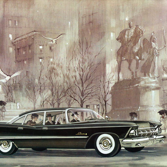 Detail Of Imperial LeBaron Sedan 1959 Driver Chauffeur | Best of 1950s Ad and Cover Art