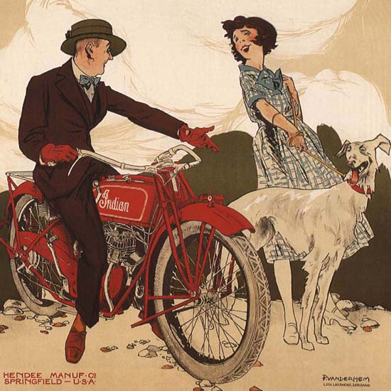 Detail Of Indian Motorrijwielen Rotterdam Netherlands | Best of Vintage Ad Art 1891-1970