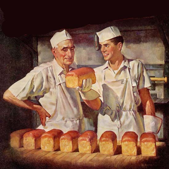 Detail Of It Takes A Baker 1948 | Best of Vintage Ad Art 1891-1970