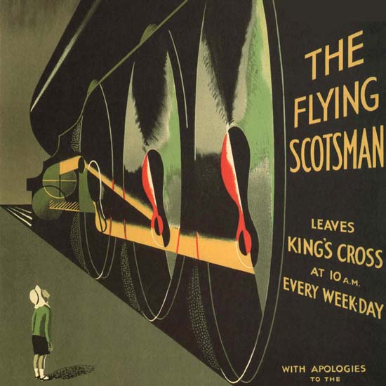 Detail Of LNER Take Me By The Flying Scotsman UK | Best of Vintage Ad Art 1891-1970