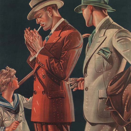 Detail Of La Rinascente Padova Men Italy Italia | Best of Vintage Ad Art 1891-1970