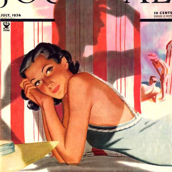 Detail Of Ladies Home Journal Copyright 1934 Lois Montross | Best of Vintage Ad Art 1891-1970